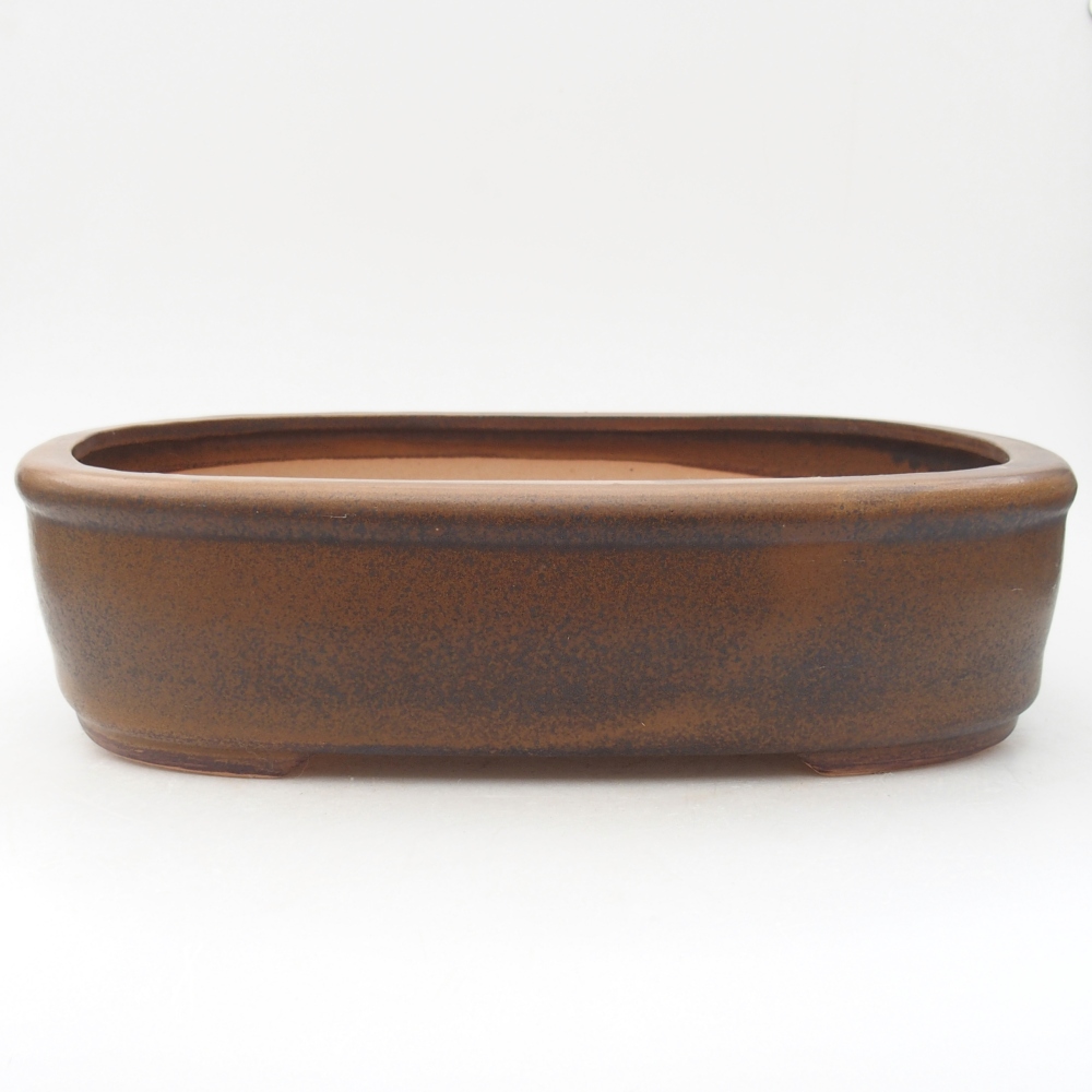 Bonsaischaal van keramiek 32 x 25 x 8 cm, bruin