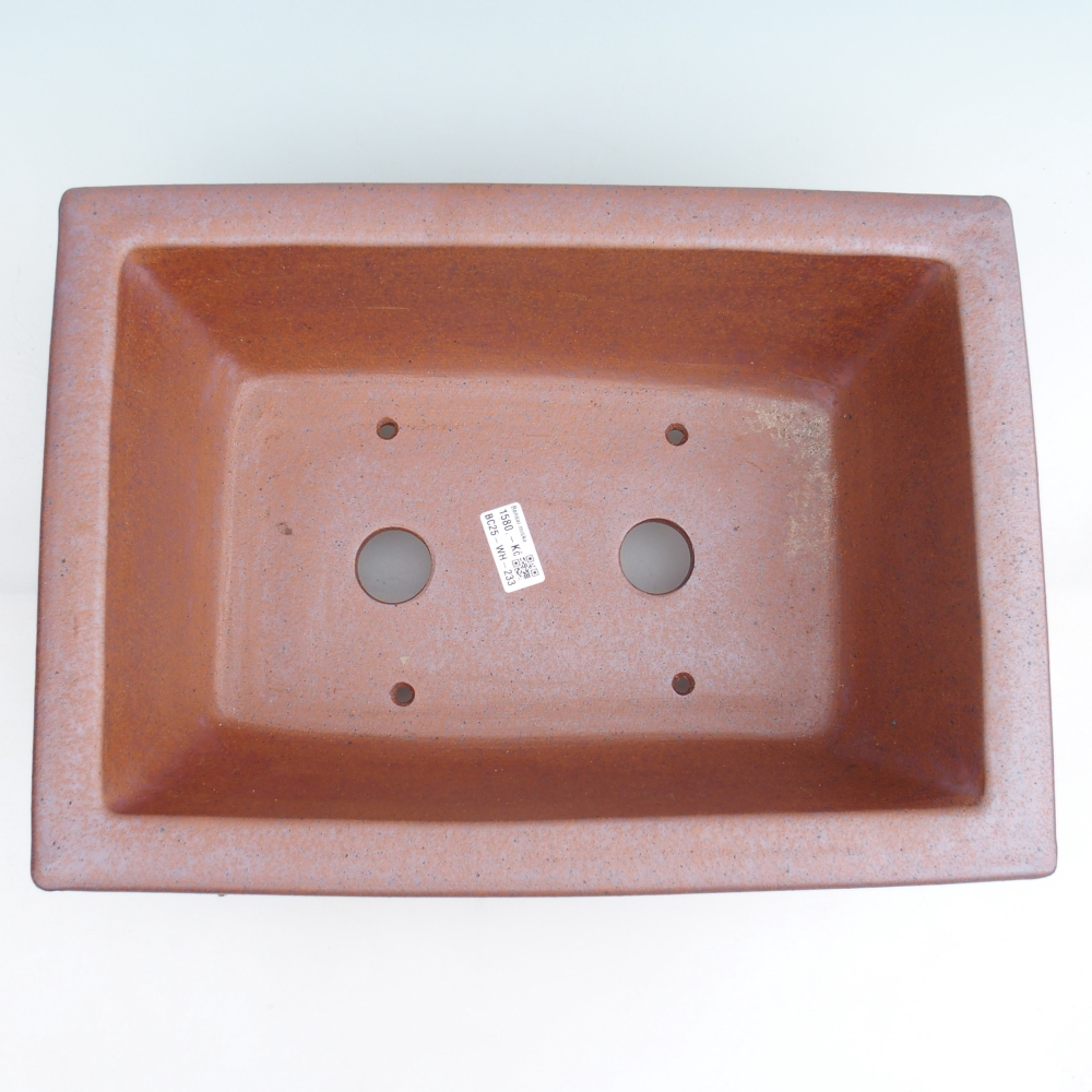 Bonsaischaal van keramiek 41 x 29,5 x 13,5 cm, metaalkleur