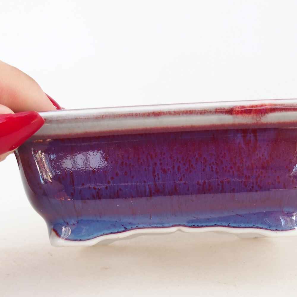 Mini bonsaischaal 10 x 8 x 3,5 cm, kleur paars