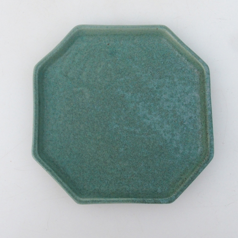 Keramisch schoteltje H13 -12 x 12 x 1 cm - groen