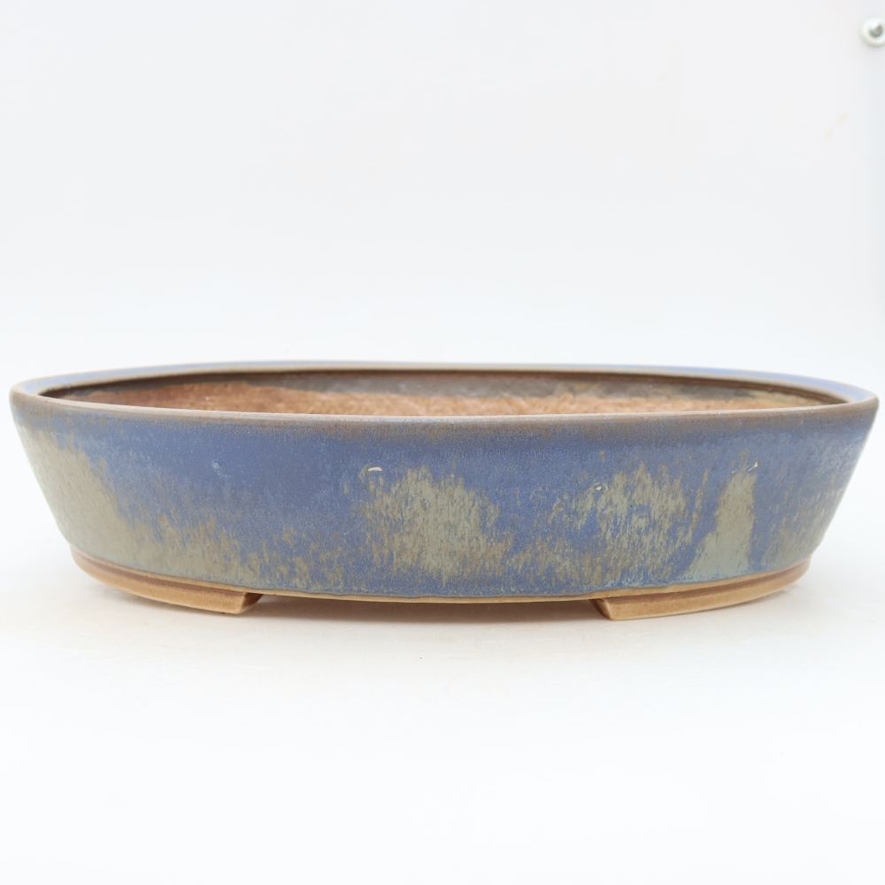Keramische bonsaischaal 32 x 28 x 6,5 cm, kleur: blauw
