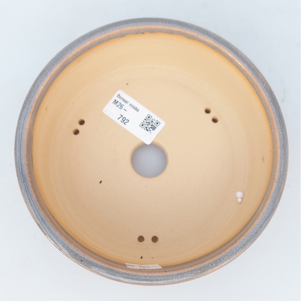 Bonsaischaal van keramiek 16 x 16 x 5,5 cm, grijs