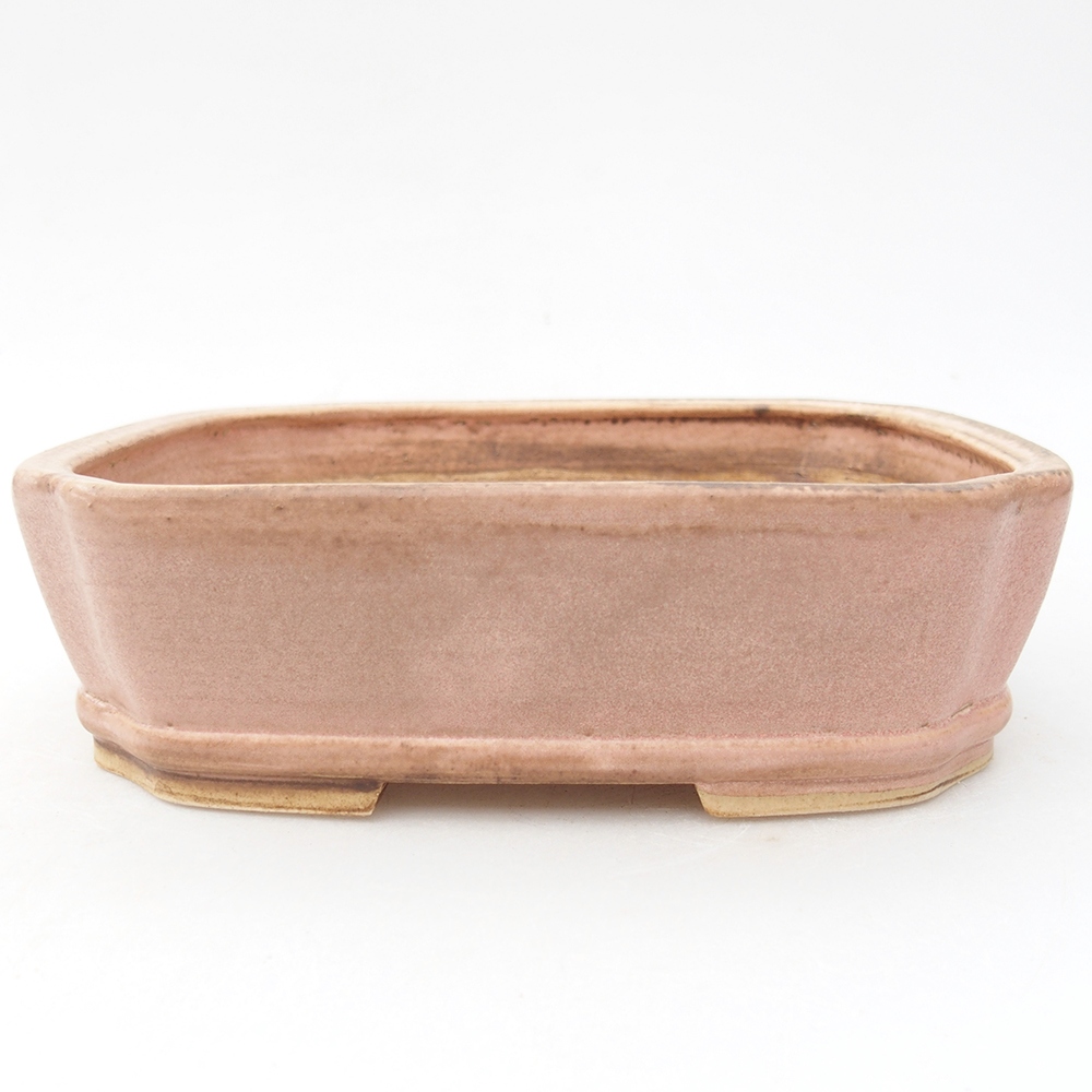 Bonsaischaal van keramiek 17 x 14,5 x 5 cm, roze