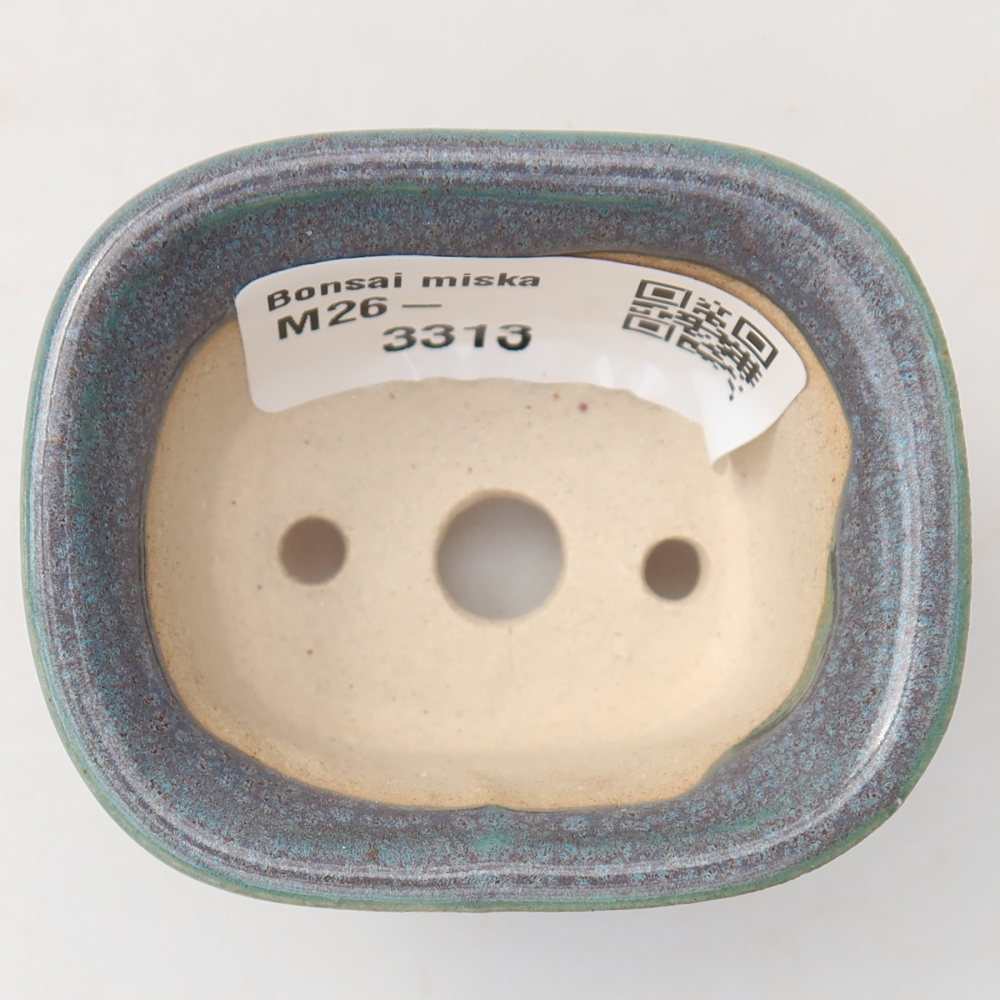 Keramische bonsaipot 6 x 5 x 3 cm, kleur grijs