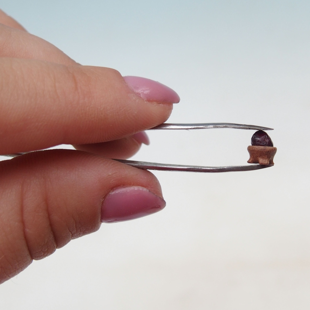 Suiseki - Steen met DAI (houten basis)