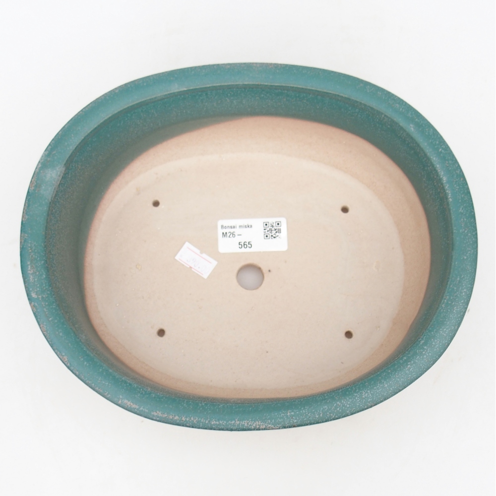 Bonsaischaal van keramiek 23 x 19 x 7 cm, kleur blauw