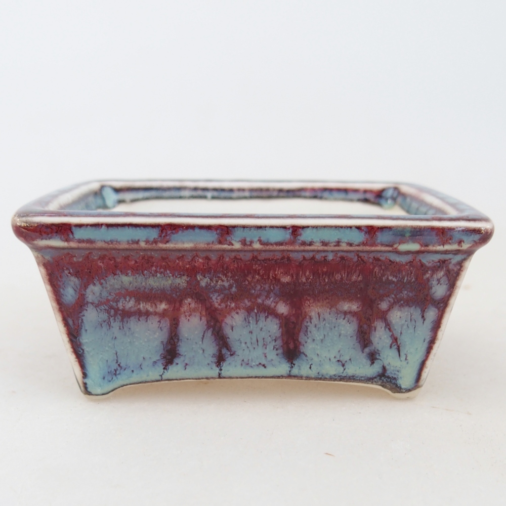 Mini bonsaischaal 7,5 x 6 x 3 cm, bordeauxrood