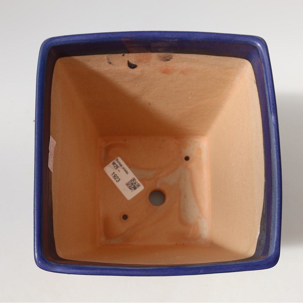 Keramische bonsaipot 15 x 15 x 19,5 cm, kleur: blauw