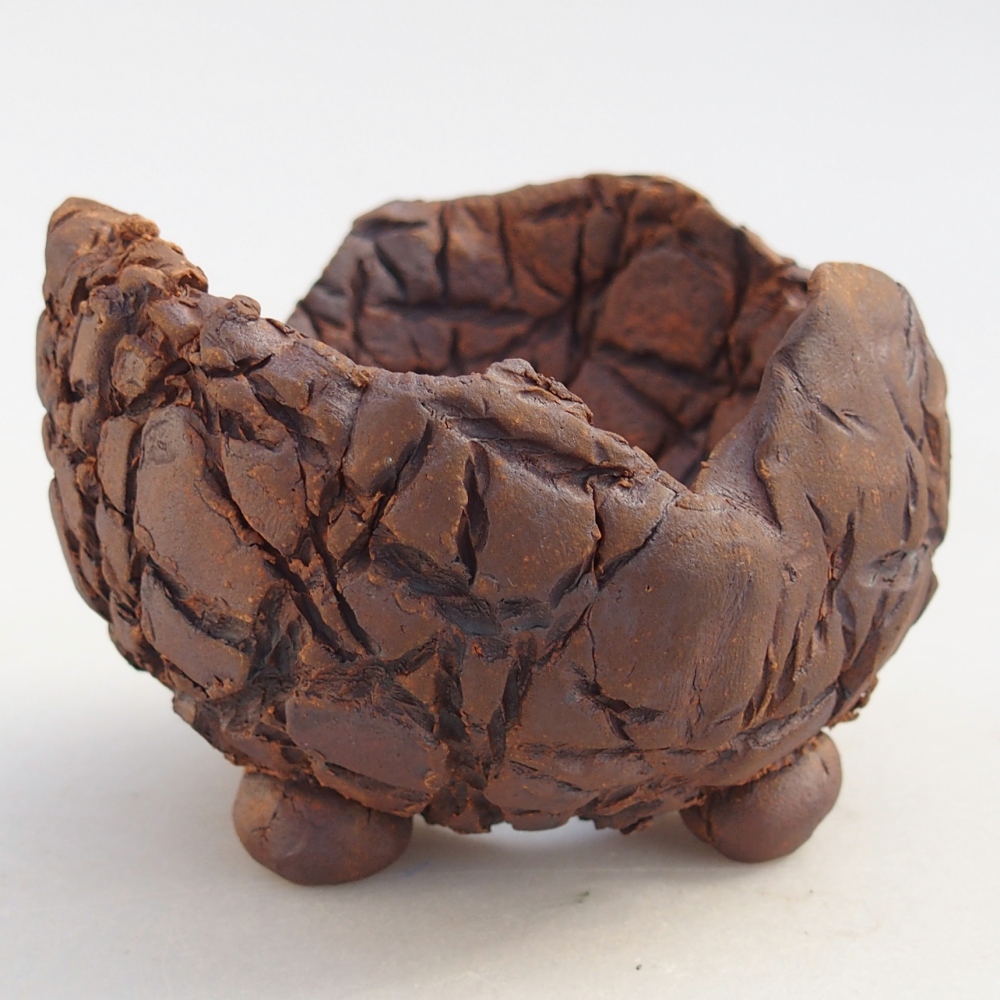 Keramisch Schelp 8,5 x 8,5 x 6 cm , kleur bruin