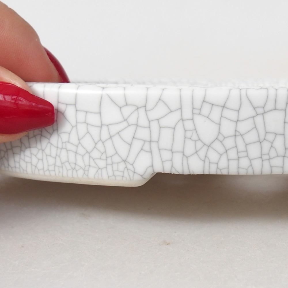 Bonsaischaal van keramiek 15,5 x 10 x 2 cm, raku kleur