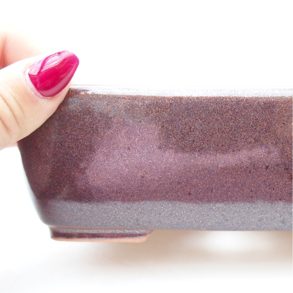 Bonsaischaal van keramiek 16 x 11 x 5,5 cm, bruin