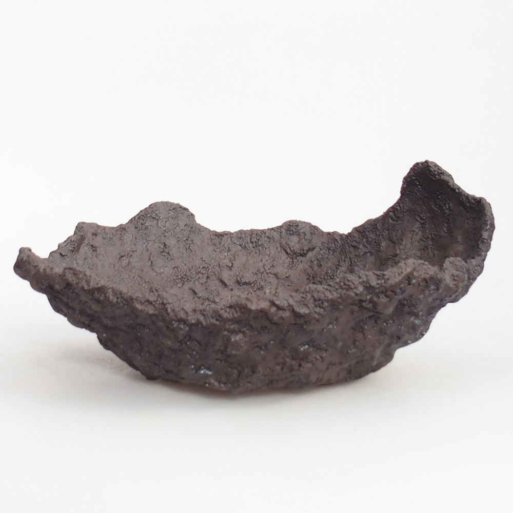 Keramisch Schelp 25 x 19 x 12 cm , kleur bruin