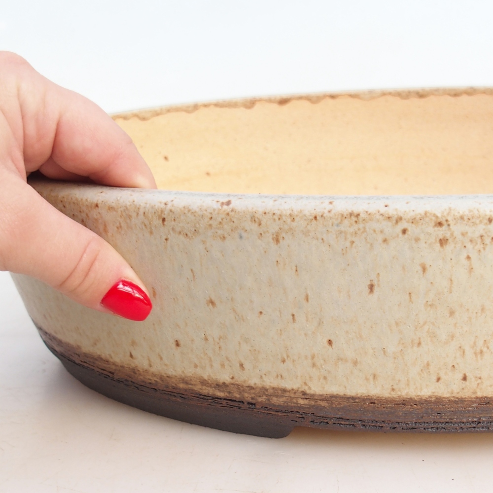 Bonsaischaal 39 x 31 x 8 cm , kleur beige