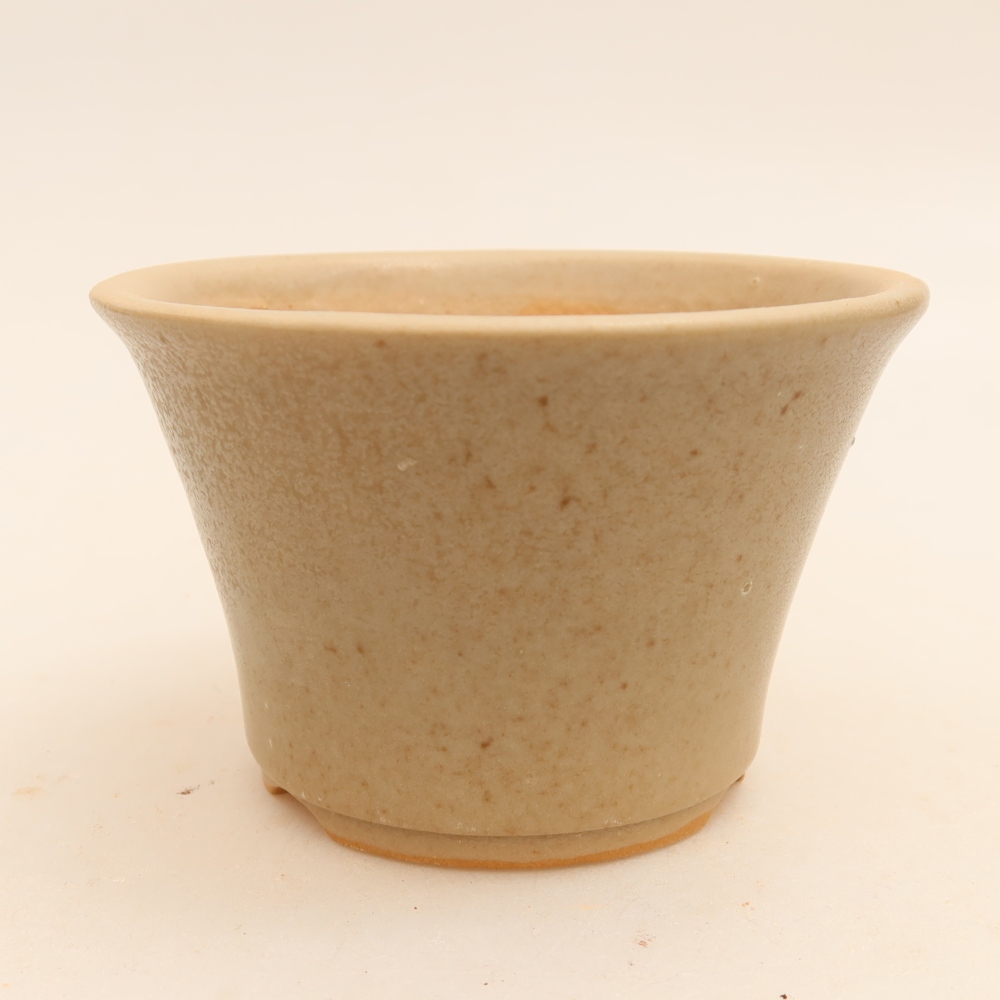 Keramische bonsaipot 11 x 11 x 7 cm, kleur grijs