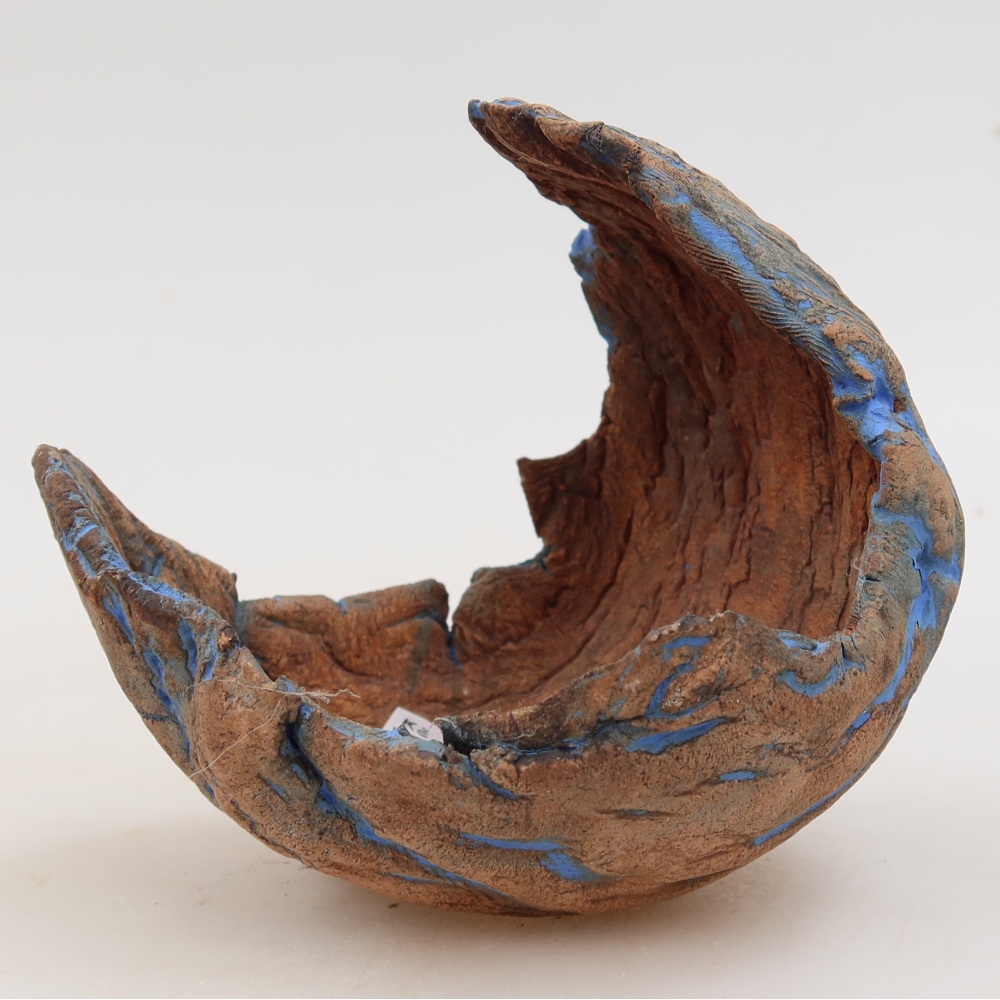 Keramische schaal  11 x 10 x 11,5 cm, kleur: blauw