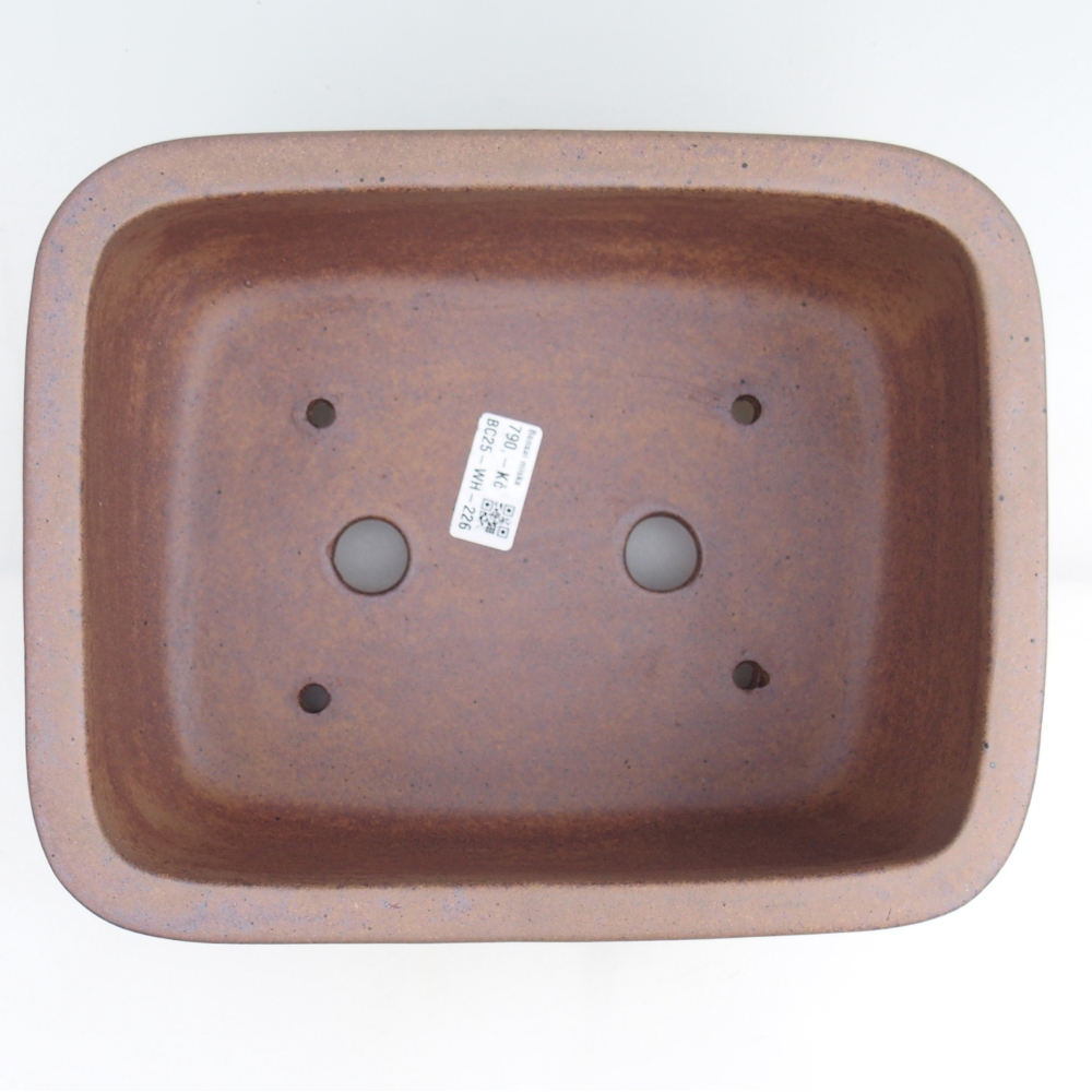 Bonsaischaal van keramiek 26 x 20,5 x 12 cm, bruin