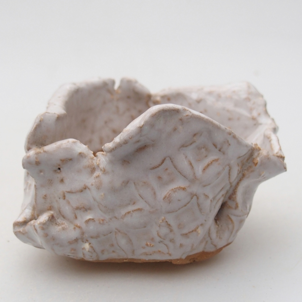 Keramische schaal 8 x 7 x 4,5 cm , kleur wit