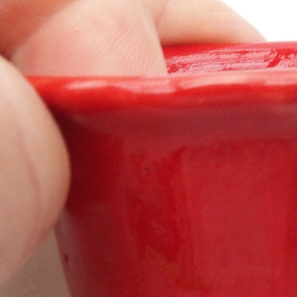 Mini bonsaischaal 5 x 5 x 3 cm, kleur rood