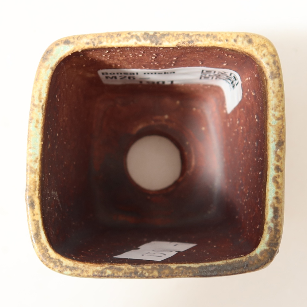 Bonsaischaal van keramiek 5 x 5 x 6,5 cm, groen