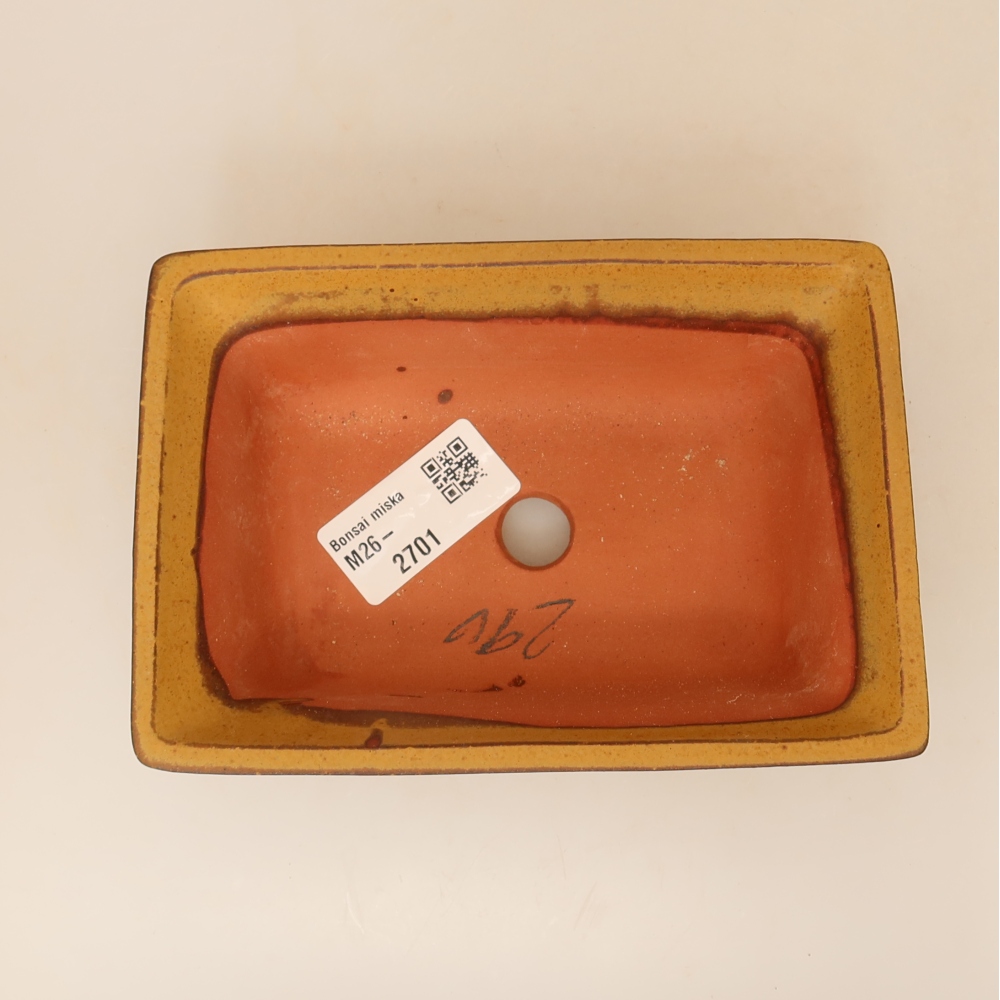 Keramische schaal  14,5 x 10 x 5 cm, kleur: geel