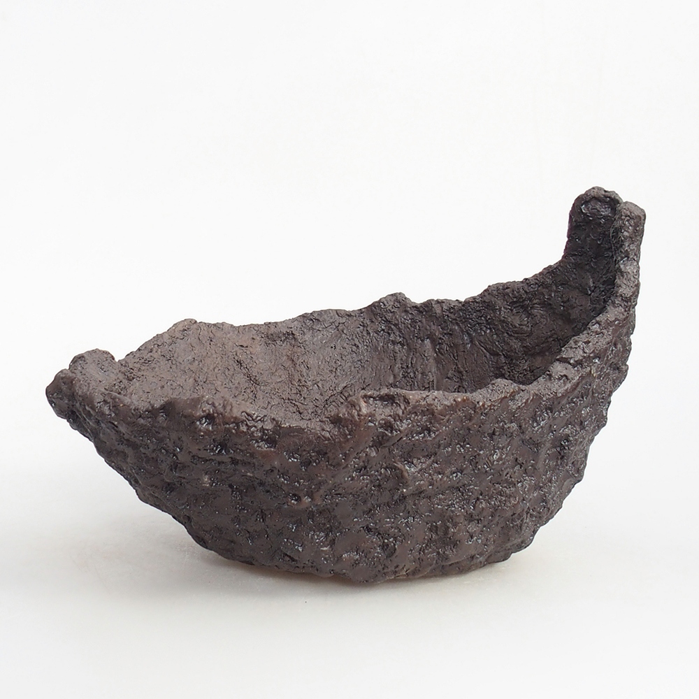 Keramisch Schelp 24 x 21 x 16,5 cm , kleur bruin