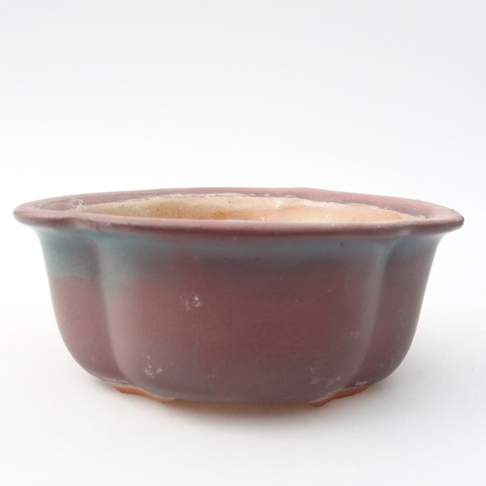 Bonsaischaal van keramiek 13,5 x 11 x 5,5 cm, roze