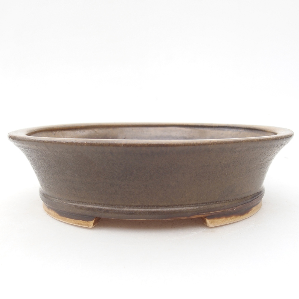 Bonsaischaal van keramiek 18 x 16 x 4,5 cm, bruin