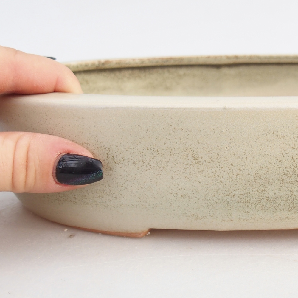 Bonsaischaal van keramiek 27 x 21 x 5,5 cm, groen