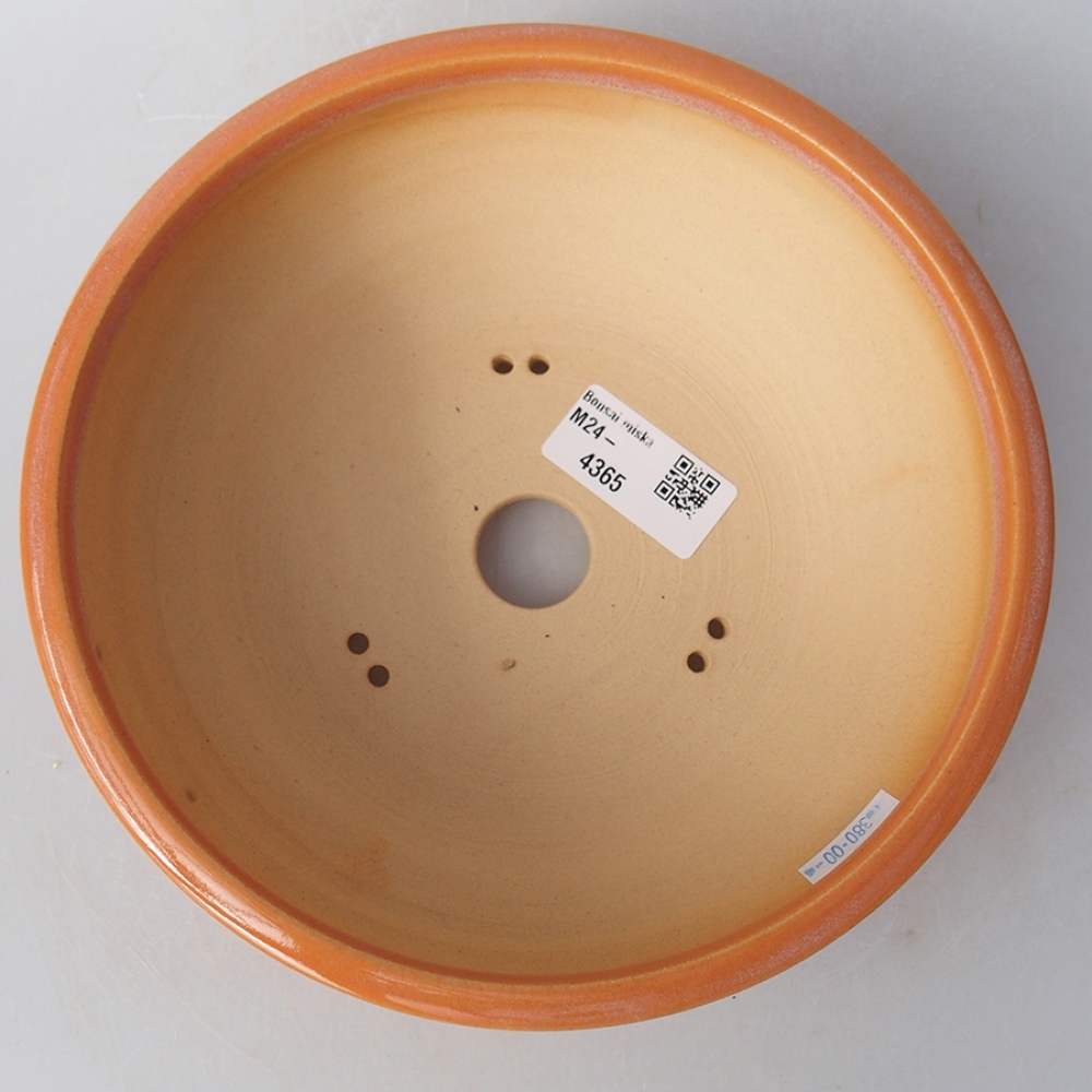 Bonsaischaal van keramiek 18,5 x 18,5 x 6,5 cm, oranje