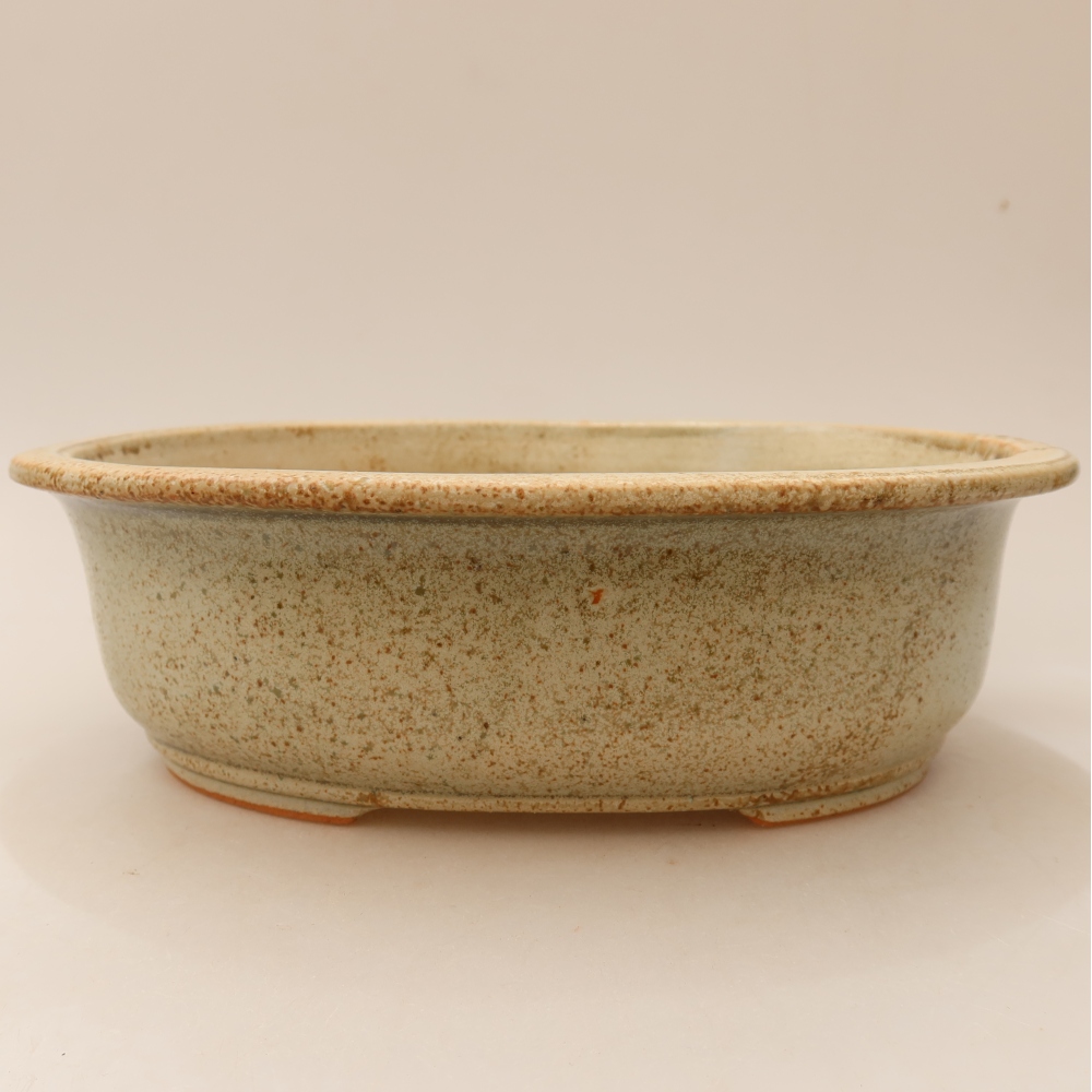 Bonsaischaal van keramiek 23 x 19 x 7 cm, bruin
