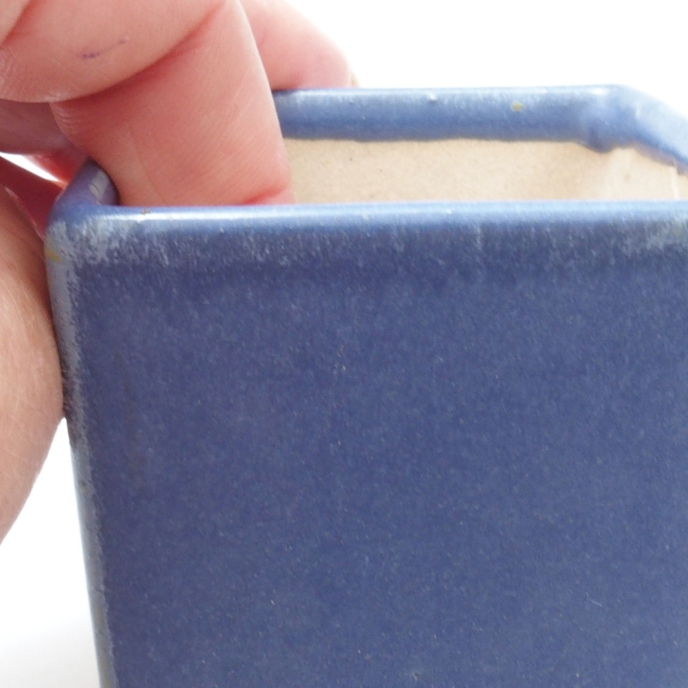 Mini bonsaischaal 5,5 x 5,5 x 6,5 cm, kleur blauw