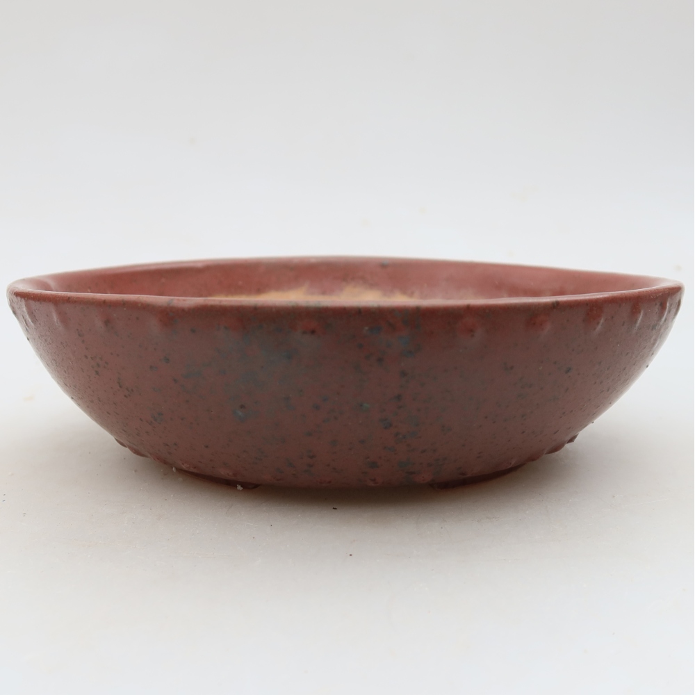 Bonsaischaal van keramiek 17,5 x 17,5 x 5 cm, roze