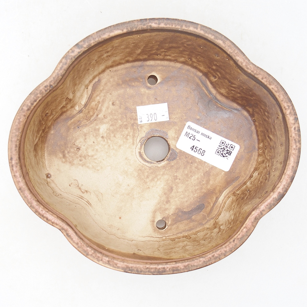 Bonsaischaal van keramiek 17 x 15,5 x 5,5 cm, roze