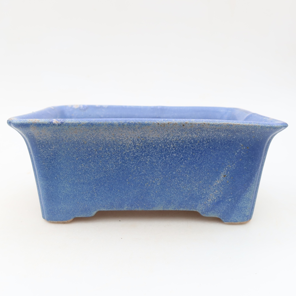 Keramische bonsaischaal 18 x 13,5 x 7,5 cm, kleur blauw