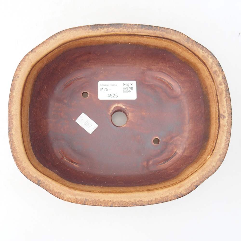 Bonsaischaal van keramiek 20 x 16,5 x 6,5 cm, roze