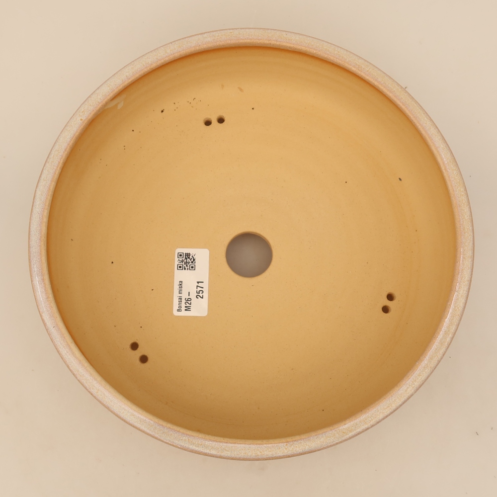 Keramische bonsaipot 23 x 23 x 6,5 cm, kleur: beige