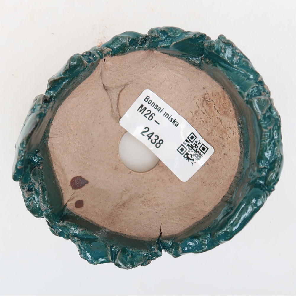 Keramische schaal  9 x 8,5 x 6,5 cm, kleur groen