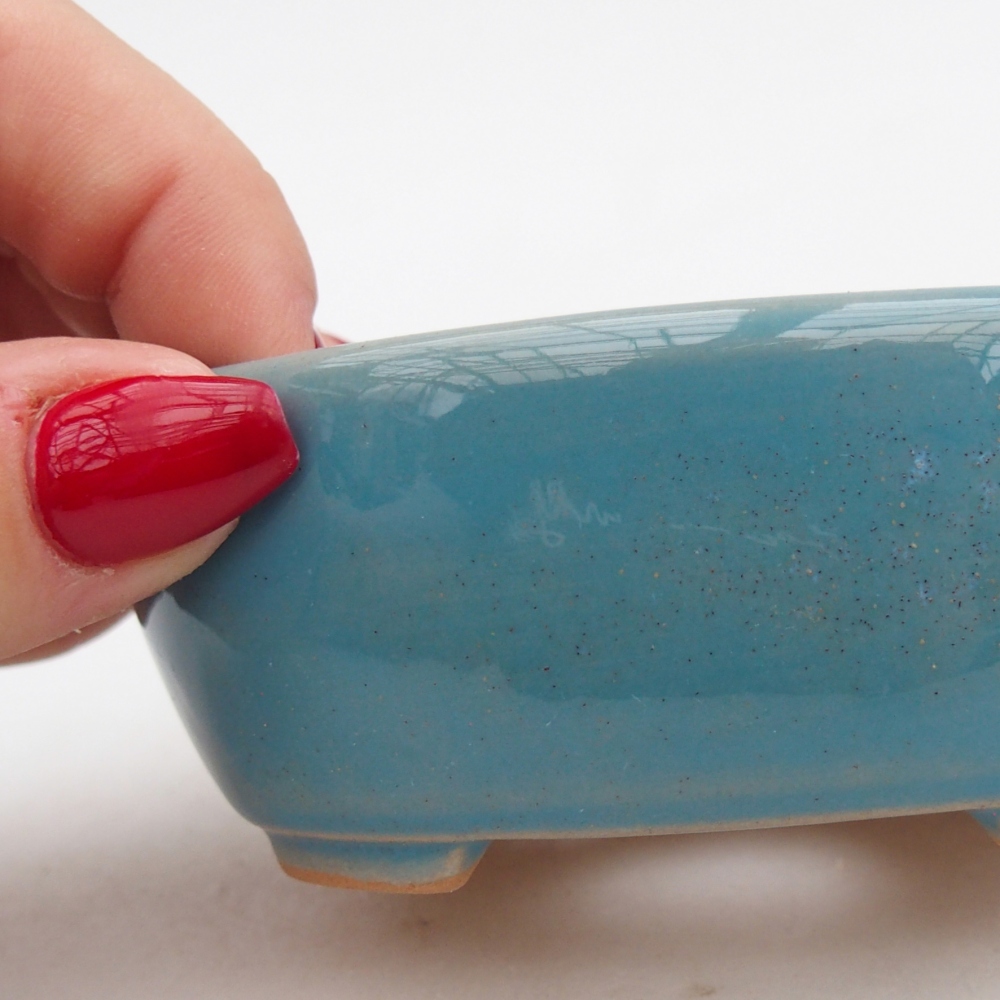 Bonsaischaal van keramiek 26 x 26 x 8 cm, kleur rood