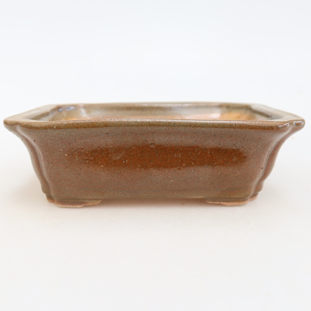 Keramische bonsaipot 13 x 10,5 x 4,5 cm, kleur bruin