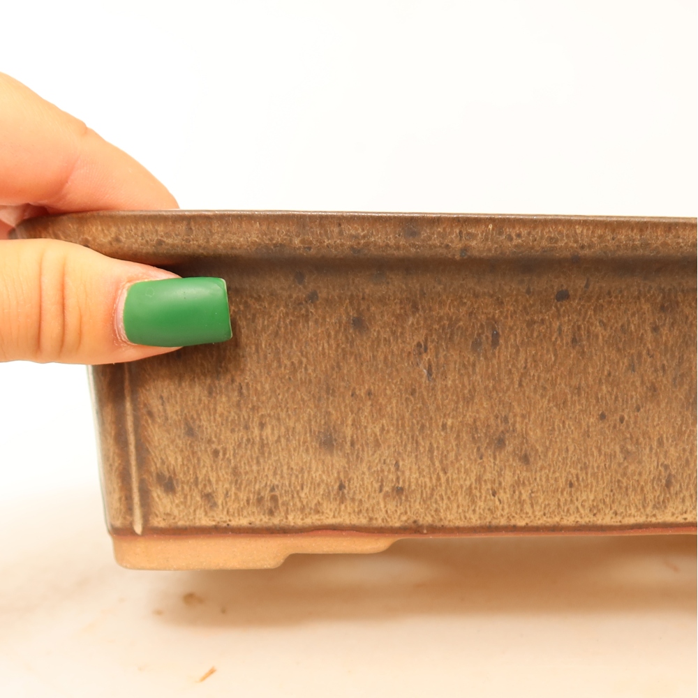 Keramische schaal  20 x 15,5 x 5,5 cm, kleur bruin