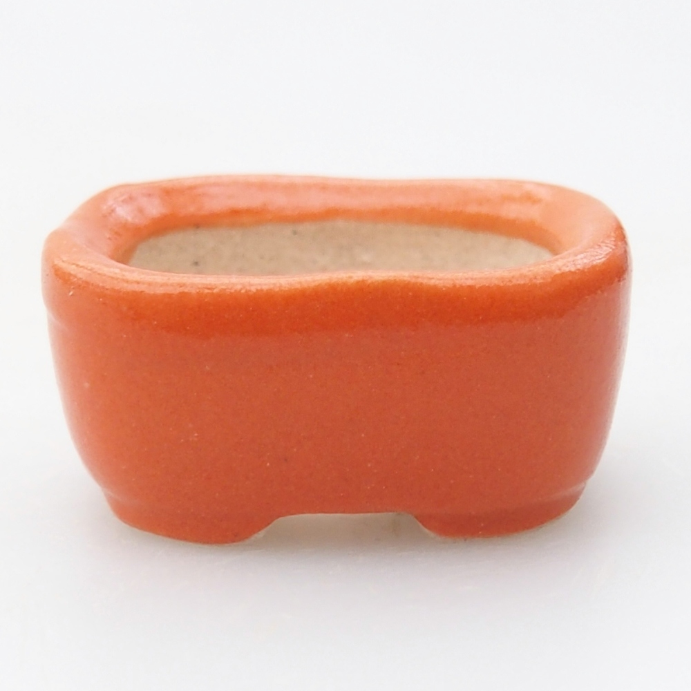 Mini bonsaischaal 2,5 x 2,5 x 1 cm, oranje