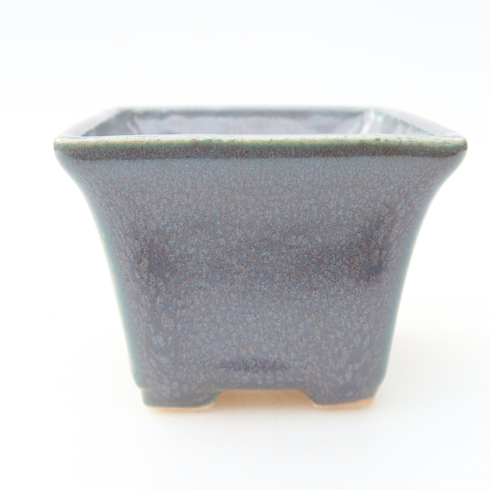 Keramische bonsaipot 6,5 x 6,5 x 5 cm, kleur grijs