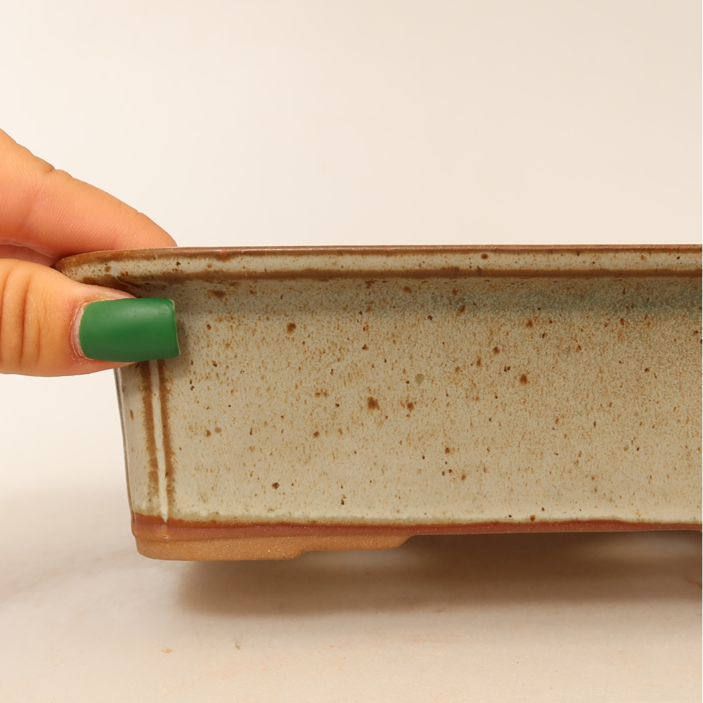 Keramische schaal  20 x 15,5 x 5,5 cm, kleur: beige
