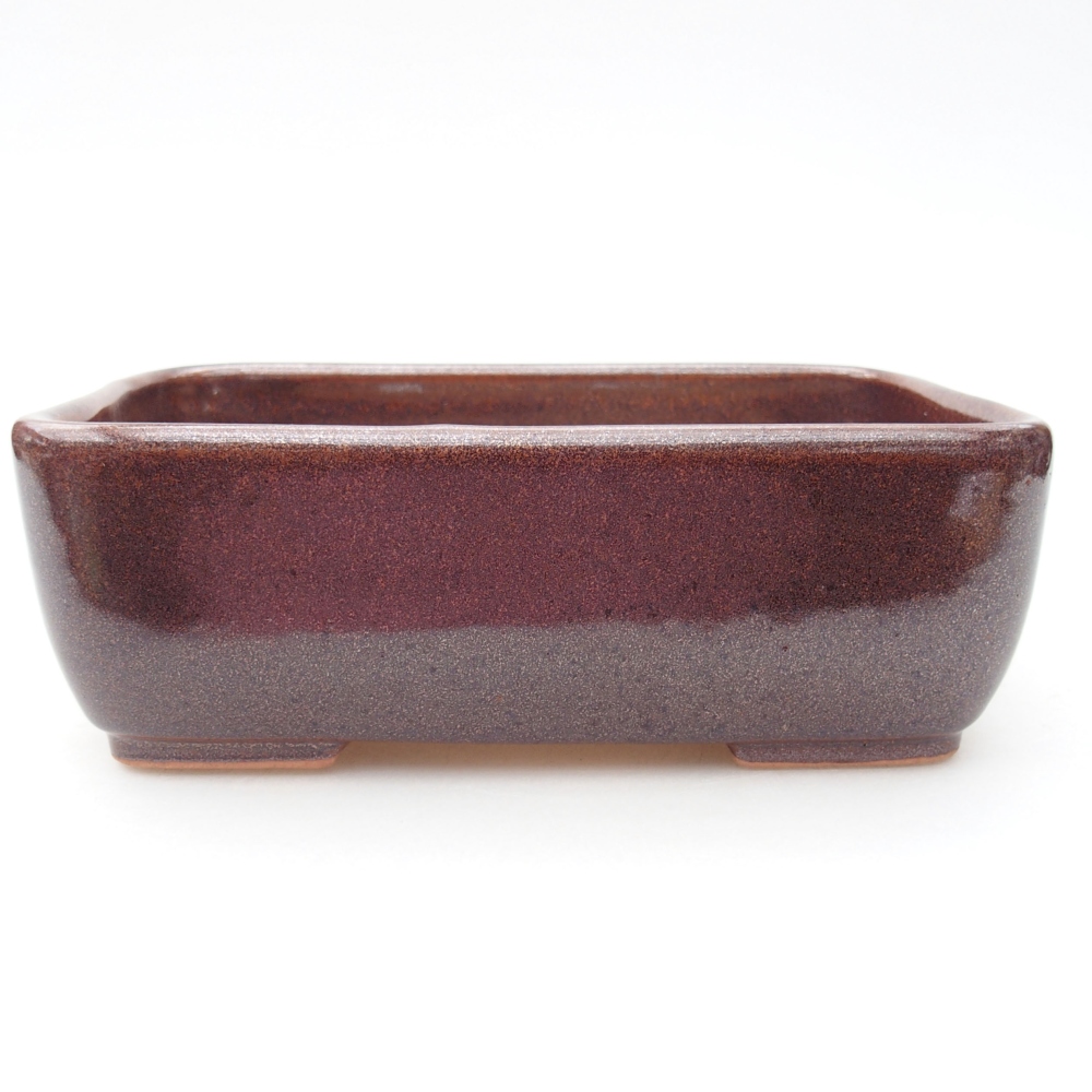 Bonsaischaal van keramiek 16 x 11 x 5,5 cm, bruin
