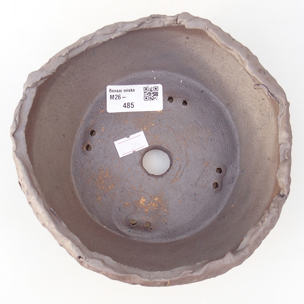Bonsaischaal van keramiek 17 x 17 x 6,5 cm, metaalkleur