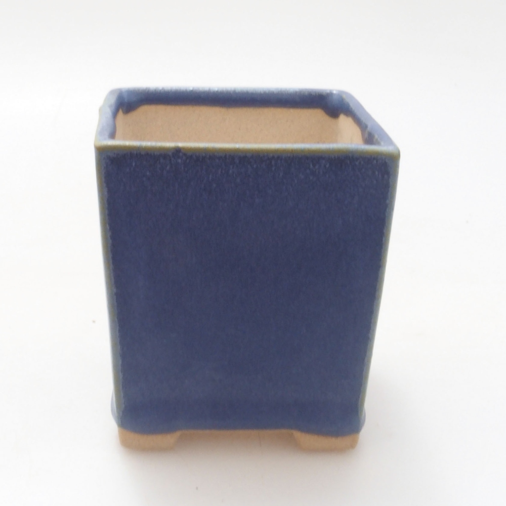 Mini bonsaischaal 5,5 x 5,5 x 6,5 cm, kleur blauw