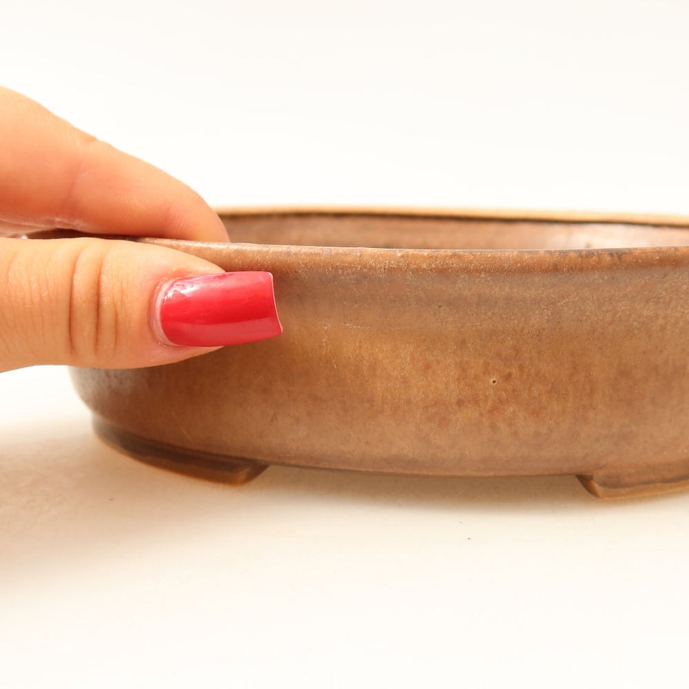 Bonsaischaal van keramiek 17,5 x 16 x 4,5 cm, roze