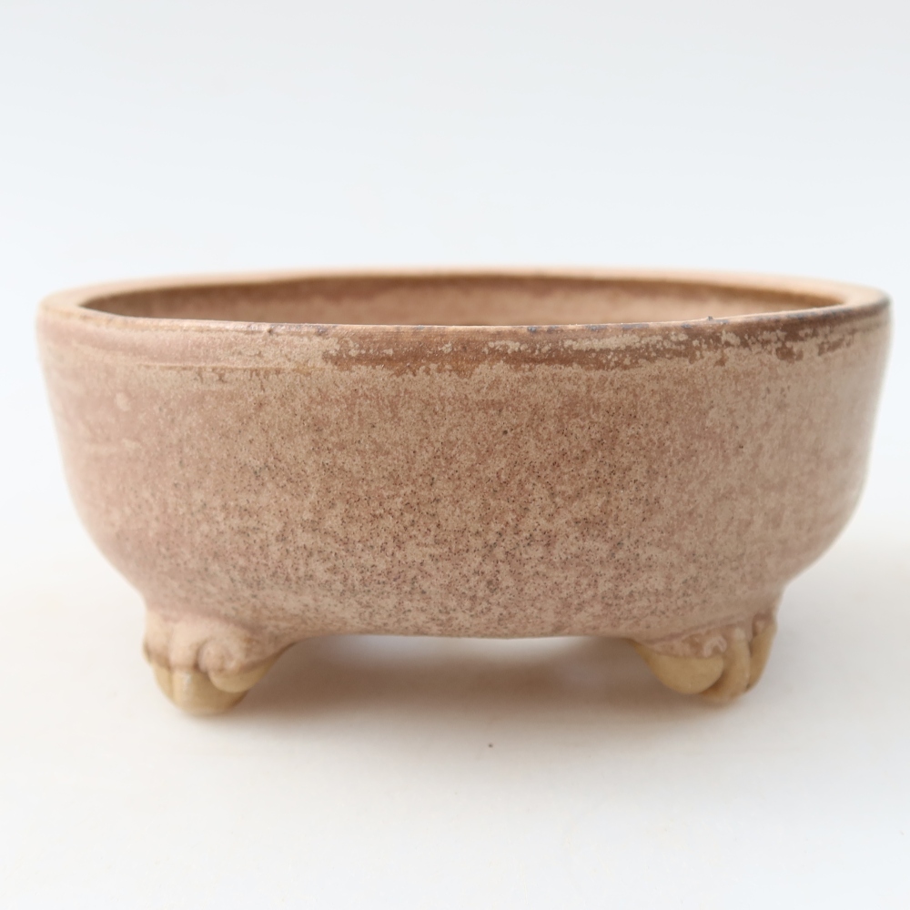 Keramische bonsaipot 10,5 x 10,5 x 4 cm, kleur: roze