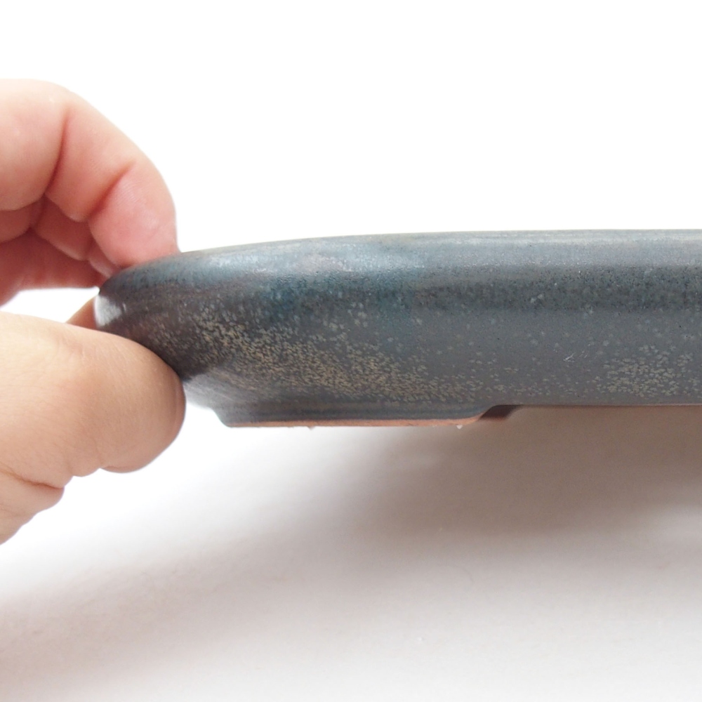 Bonsaischaal van keramiek 22 x 17 x 5 cm, groen