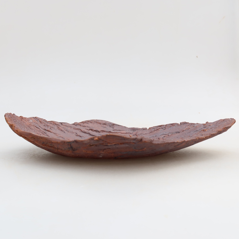 Keramische schaal  27 x 18,5 x 5 cm, kleur bruin